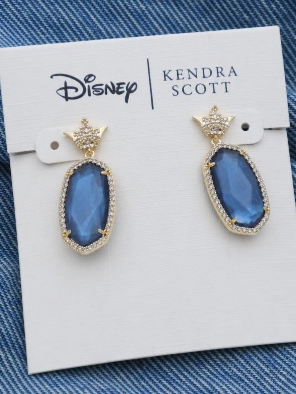 Kendra Scott Dana Princess Gold Blue Mother-of-Pearl Earrings